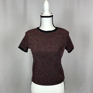 Rose Gold Sparkly T-shirt Size Small